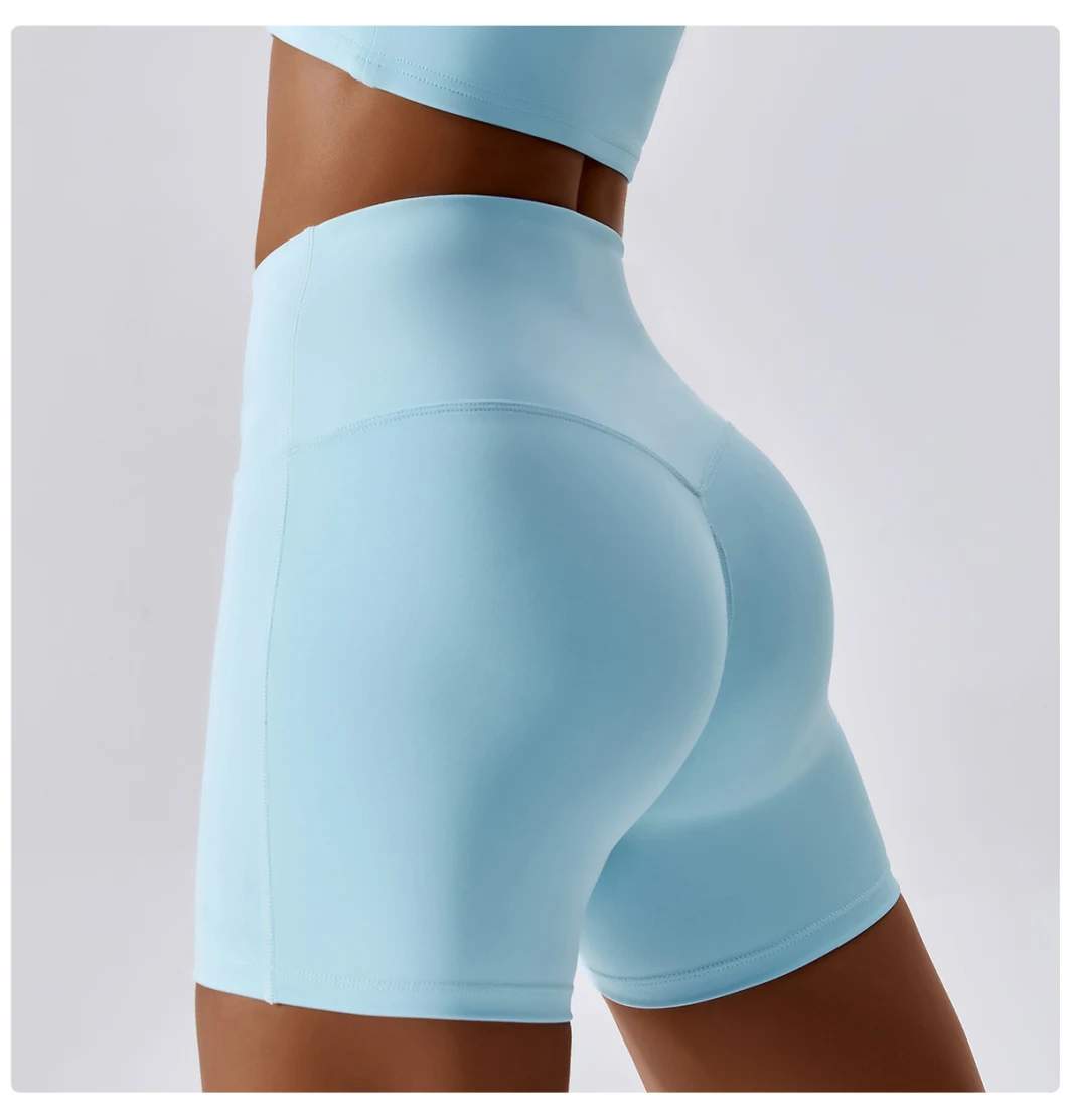 Minghang Manufacturer Wholesale Workout Custom Fitness Gym Wear Active Sports Wear Women Running Breathable Sweat Absorbing Short Fitness Yoga Bike Shorts