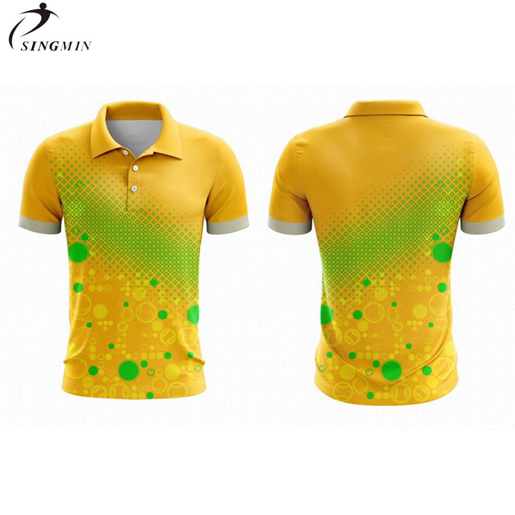 Custom Logo Men Polyester Digital Sublimation Sports Polo Shirt for Team Club