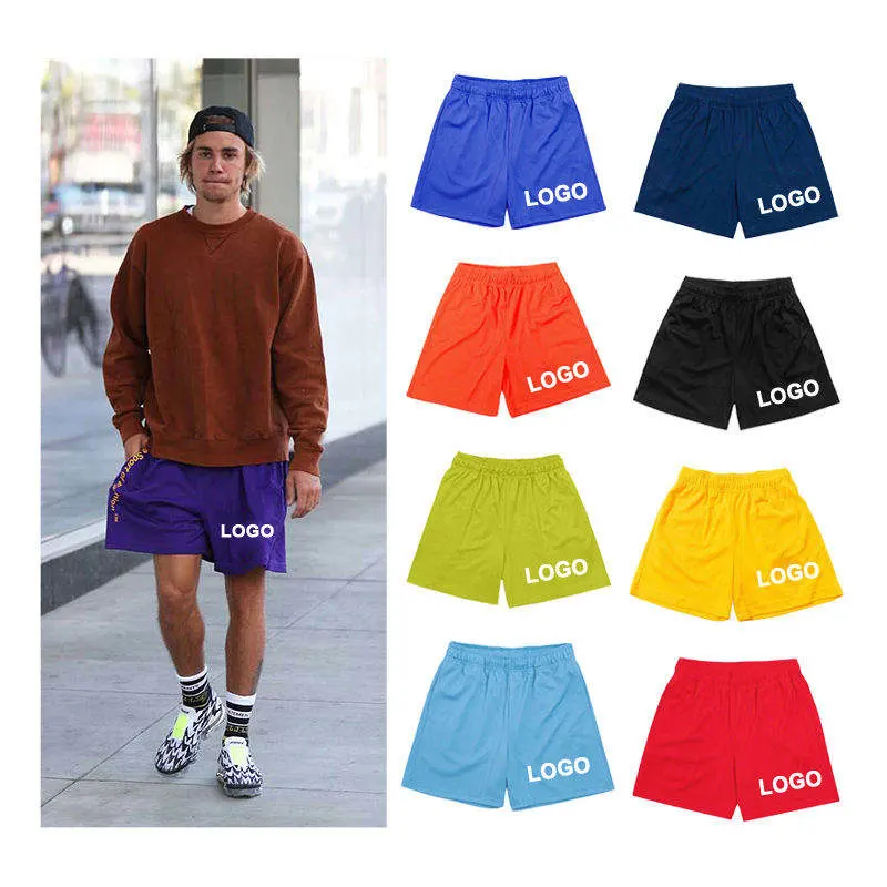 Double Layer Mesh Shorts Custom Logo Casual Gym Sport Mesh Basketball Short Polyester Sweat Summer Shorts for Men
