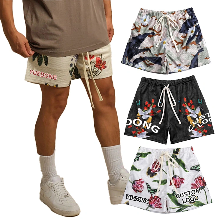 Double Layer Sublimation Plain 100% Polyester Street Wear Sets 5 Inch Inseam Gym Blank Basketball Custom Mesh Men&prime;s Shorts