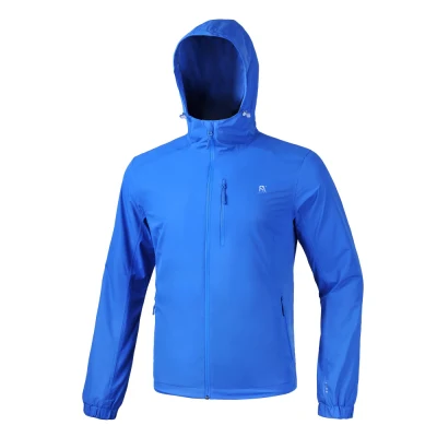Men Waterproof Sports Wear Windproof Softshell Hoody Windbreaker Lightweight Parka Rain Jacket with Mesh Lining