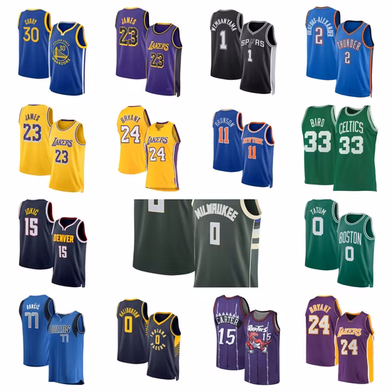 Wholesale Cheap Hardwood Classics Chicago Bulls La Lakers Bucks Swingman Basketball Jerseys